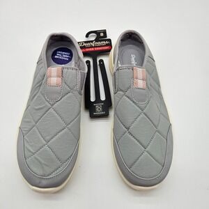 Dearfoams Women's Quilted Mule Slippers Gray Slip On Comfort Size‎ 8